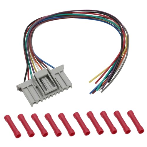 OTOTEC 1 kit de reparación de conector de arnés de luz de coche de 10 pines compatible con Fiat Panda 169 y unidad de control de computadora