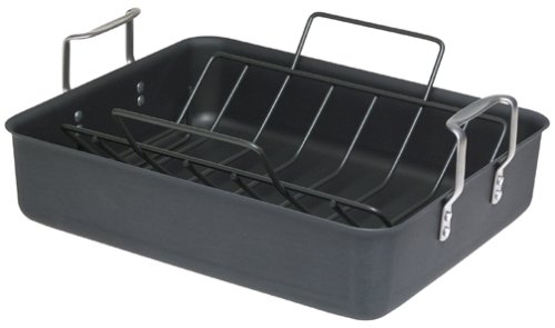 Calphalon Commercial Hard Anodized Collector's Edition 16-1/2-Inch Roasting Pan with Nonstick Rack