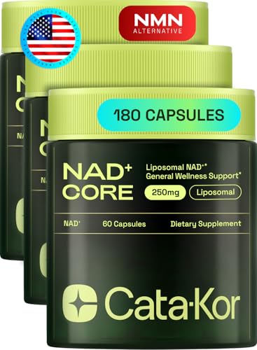Cata-Kor NMN Supplement Alternative – Liposomal NAD+ Supplement - NAD CORE 90-Day Supply 180 Capsules