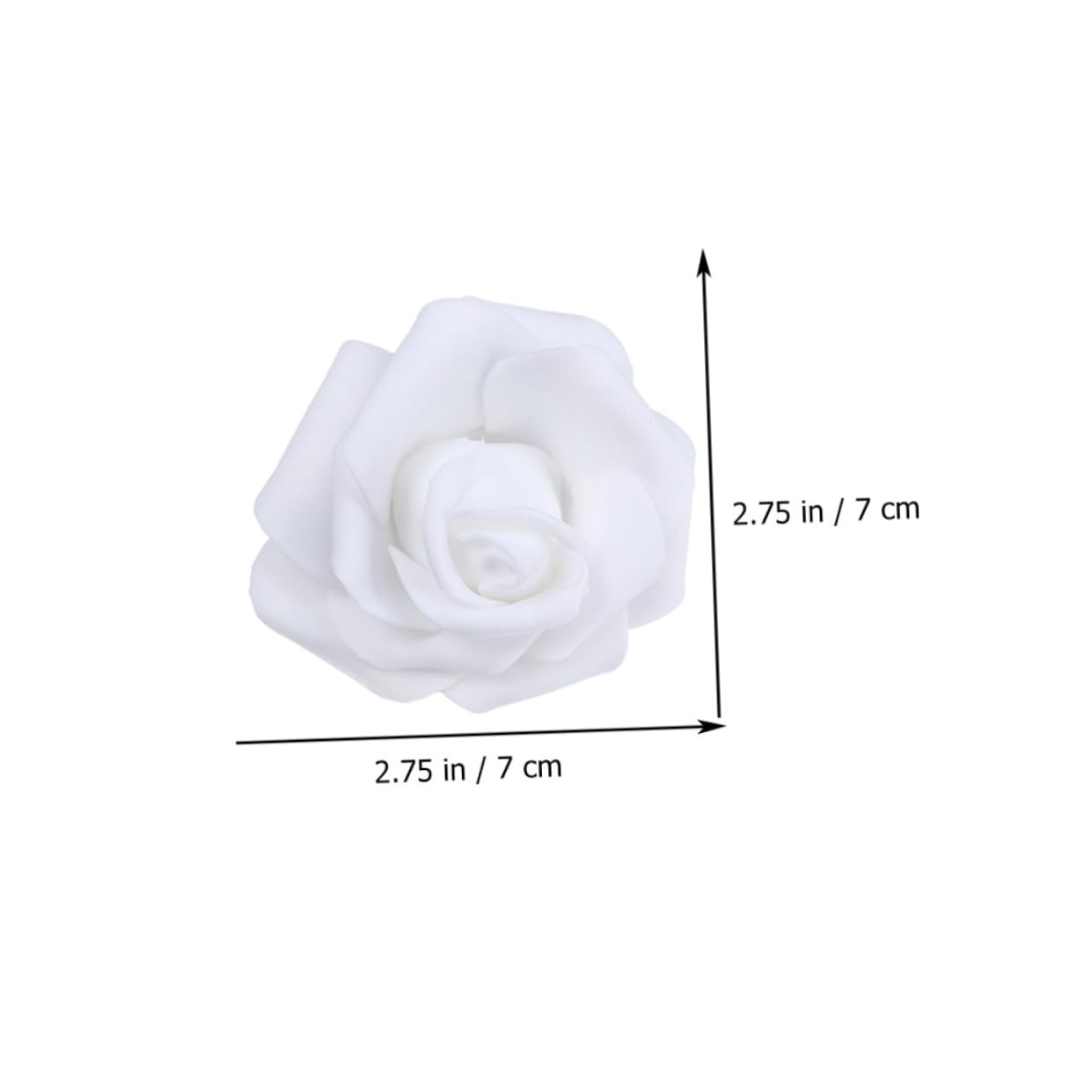 Cabilock Lot De 3 Roses Artificielles Réalistes en Mousse Blanche pour Travaux Manuels 100 Pièces X 3