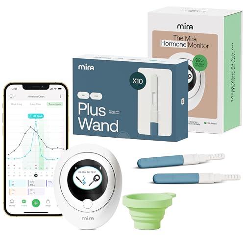 Image of Mira Fertility Plus Tracking Monitor Kit with 10 Estrogen + LH Ovulation Test Wands and Connected App, Patented Smart System Predicts Ovulation with Actual LH and E3G Concentrations