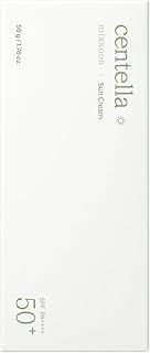 mixsoon Centella Asiatica Sunscreen - SPF 50+ PA++++ Serum-Like Hydrating Face Sunscreen, Lightweight & Non-Greasy Soothing Care with Centella Extract for Sensitive & Dry Skin, No White Cast, 50ml