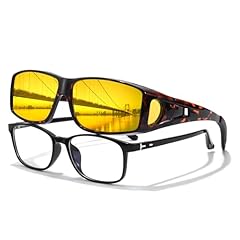 A04 Tortoise Frame/ Night-vision Glasses With Yellow Lens