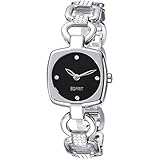 Type d'affichage : Analogique Esprit - ES102672002 - Montre Femme - Quartz Analogique - Cadran Noir - Bracelet Acier Argent