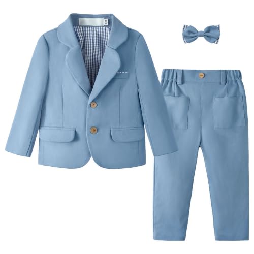 Image of Volunboy Toddler Suit Baby Boy 3 Piece Linen Tuxedo 18M-5T