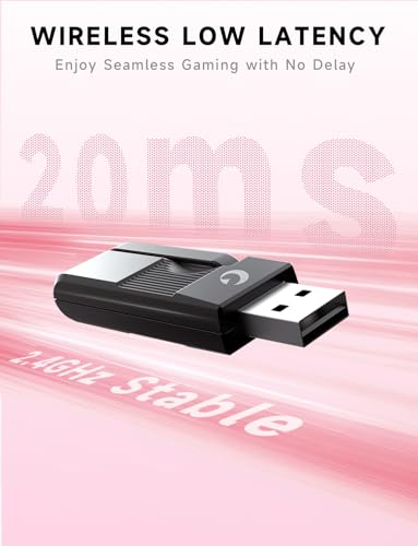 Image of Gvyugke 2.4GHz Wireless Gaming Headsets for PS5, PS4, PC, Switch, BlushPink