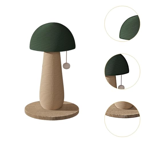 Poste rascador para gato con juguete interactivo verde miniatura 5
