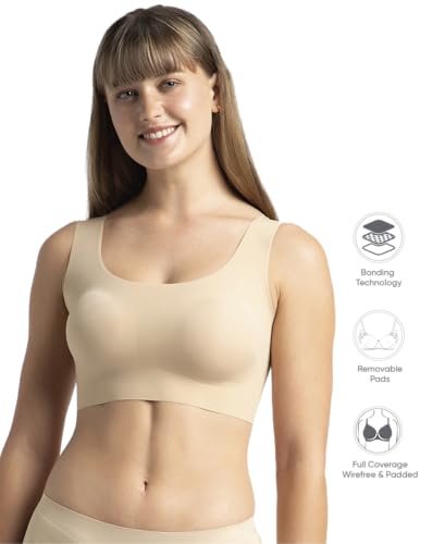 Image of Jockey 1839 Lounge Bra | Wirefree | Padded | Full Coverage | 360 Degree Stretch and Removable Pads | Microfiber Nylon Fabric