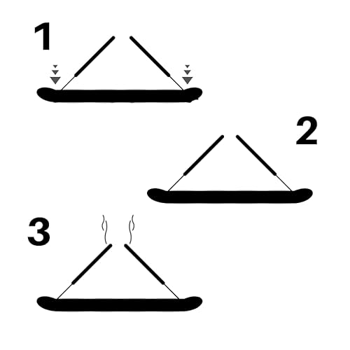 Kasa Style Wood Double Incense Sticks Holder Burner - Large Ash Catcher Handmade Home Decor #TOP5