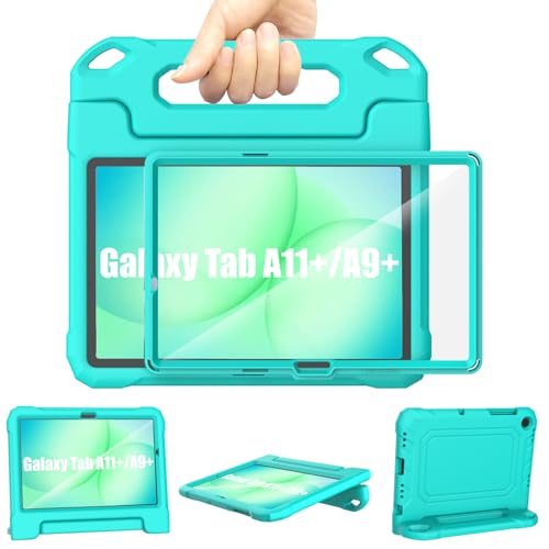 Samsung Galaxy Tab A9 Plus Case for Kids 11 Inch 2023, TrendGate Lightweight Shockproof Tablet Case With Built-in Screen, Handle Stand for Galaxy A9+ 11'' (SM-X210/X216/X218) - Cyan