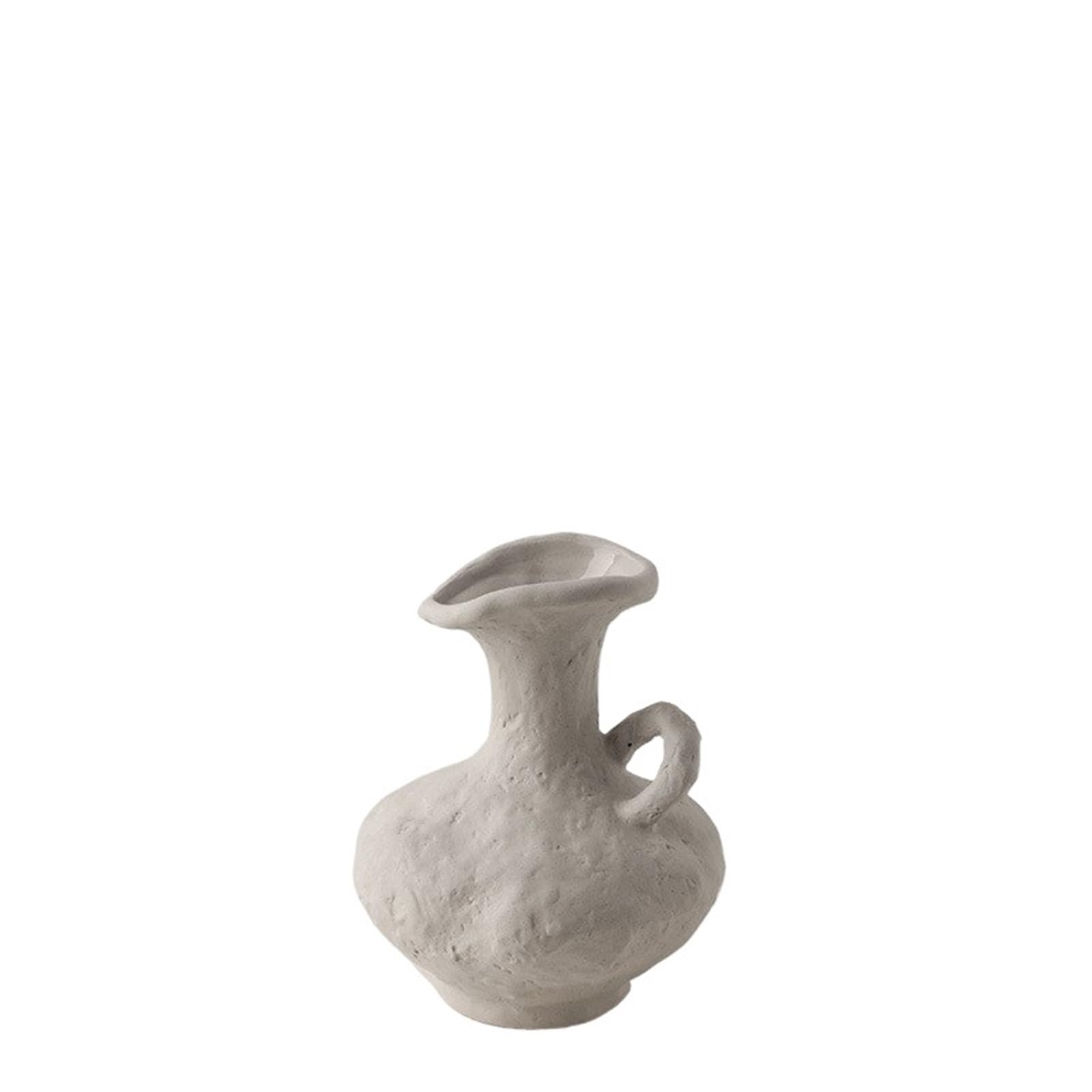 Geometric Vase Hydroponics Simple Flower Pot, Ceramic White Vases, Table Accessories, Bathroom Aesthetic Room Decoration(Style04)