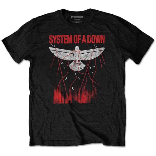 Rock Off officially licensed products System of A Down Dove Overcome T Shirt L Black