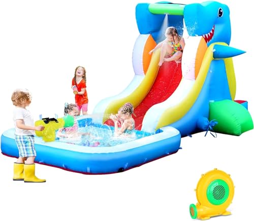 Rave Bongo Water Bouncer Inflatable Water Slide, Bounce House for Kids Backyard, Toddler Blow Up Bouncer with Air Blower,...