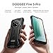 DOOGEE Fire 5 Pro Android 15 AI Outdoor Handy ohne Vertrag, 13000mAh Outdoor Smartphone, Mediatek Helio G81, Gemini AI, 20GB + 128GB/ 2TB TF, 6,6" HD + 13MP, 4G LTE, 3 Card Slot/NFC/Face ID/OTG/IP69K