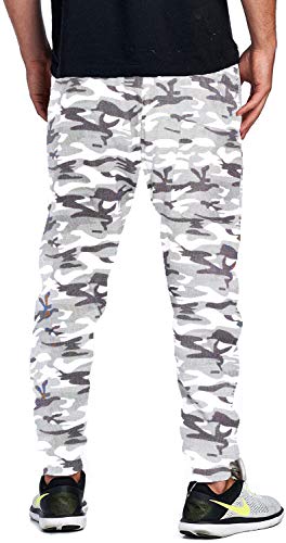 Image of ProGo Men's Casual Jogger Sweatpants Basic Fleece Marled Jogger Pant Elastic Waist
