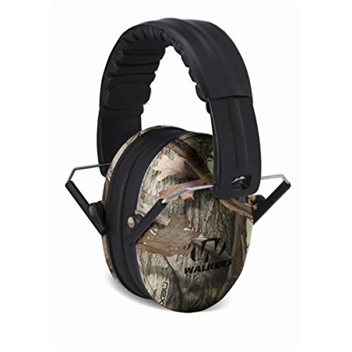 WALKERS Youth Childrens Low Profile Lightweight Padded Headband Adjustable Folding Noise-Reducing Hearing Protection Earmuffs Camo