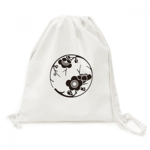 Sac cordon noir Sakura fini les sacs lourds en voyage toile légère japonaise