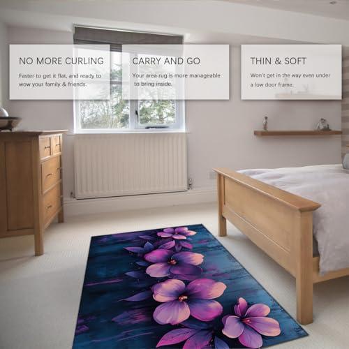 Tapis fleuri violet pour sublimer votre bureau à la maison - 6