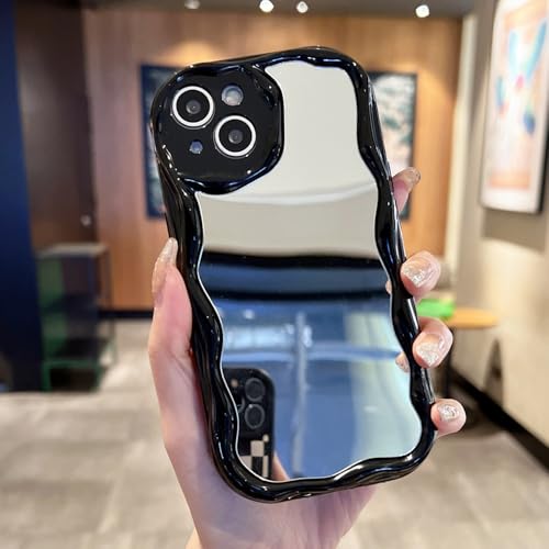 Coque de téléphone grain de crème de luxe miroir pour iPhone 14 Plus