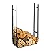 Produktbild Relaxdays Kaminholzregal, schmal, aus Metall, Lagerung von Holz innen und außen, Brennholzregal HBT 90x60x20 cm, schwarz