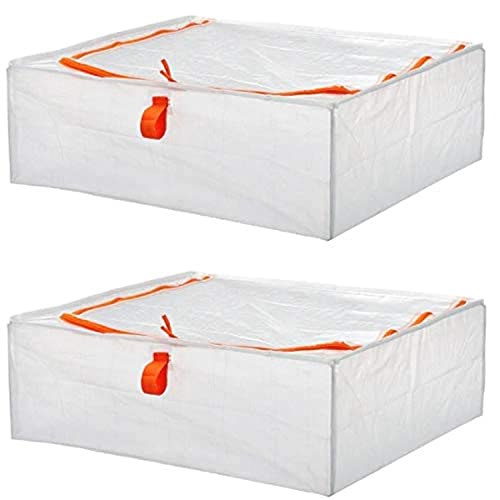 Ikea Polypropylene Tssp Storage Case 55X49X19 Cm (22X19X7") (Pack Of 2),Transparent