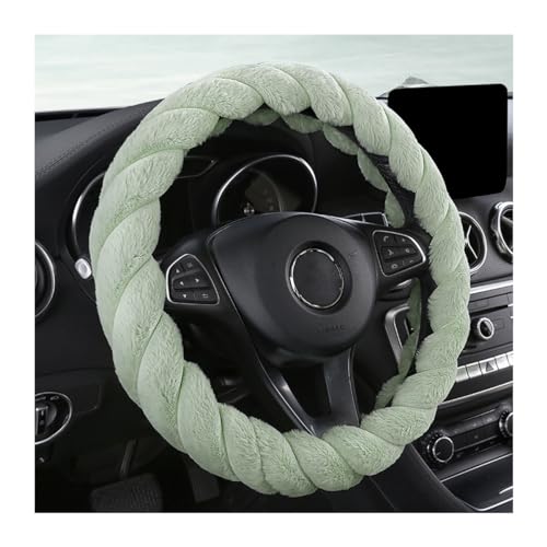 AICEL Furry Car Steering Wheel Cover, 15 inch Automotive Fluffy Soft Breathable Warm Non-Slip Vehicle Steering Wheel Protector Interior Decoration for Man Women Girl, Universal for Truck SUV