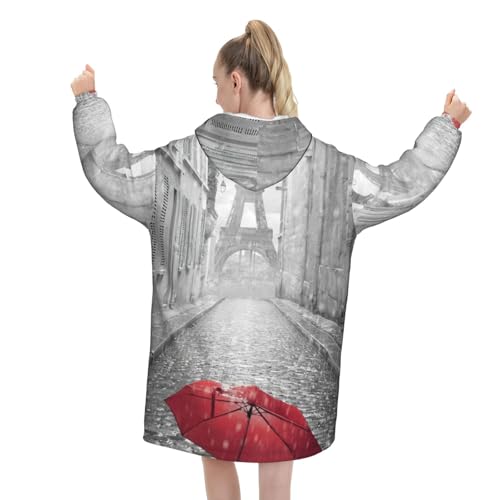 Couverture à capuche chaude Paris pour vos soirées cocooning d'hiver