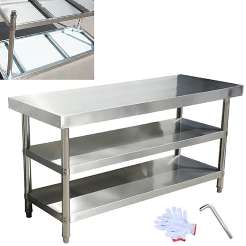 Plan de travail en acier inoxydable pour simplifier le rangement du garage - 2