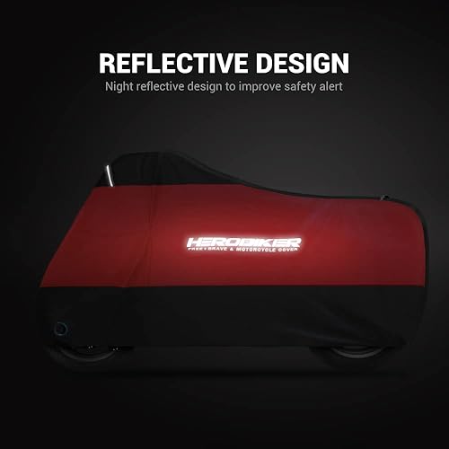 Miniatura 6 de HEROBIKER Funda para motocicleta, funda de refugio para motocicleta, impermeable, a prueba de polvo, protección solar, para interiores y exteriores,