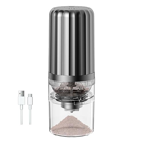 Molinillo eléctrico para frijoles y especias, máquina amoladora silenciosa inalámbrica, molinillo portátil silencioso con grosor ajustable, herramientas de molienda de café desmontables para el hogar,