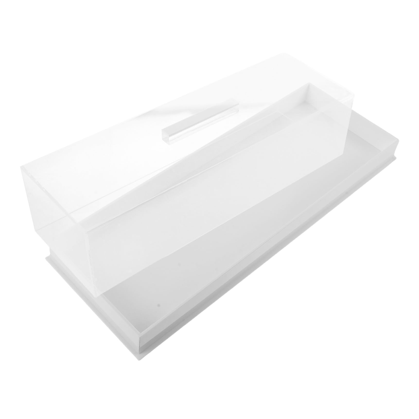 Garneck Caja de Presentación Rectangular con Bandeja para Pasteles Vitrina de Acrílico con Tapa para Cafeterías Fiestas y Uso Doméstico