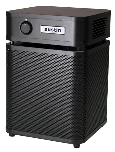 Austin Air HealthMate Junior Air Purifier, Black - Advanced 4-Stage Filtration HEPA Air Purifiers For Home with Activated Carbon & Zeolite - Ideal as Air Purifiers for Bedroom