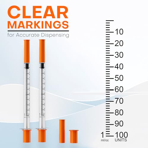 U-100 1mL/cc Syringes with 30G 5/16" (8mm) Individually Wrapped, Pack of 25 - Image 3