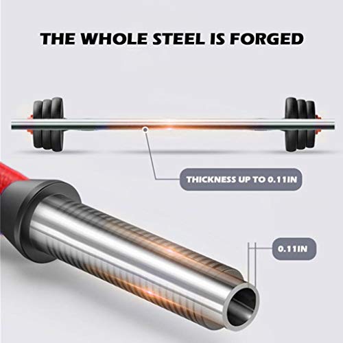 20KG Adjustable Weights Dumbbells Set,Adjustable Dumbbell Free Weights Dumbbells Set for Men and Women with Connecting Rod Can Be Used As Barbell for Home Gym Work Out Training - Thumbnail 5