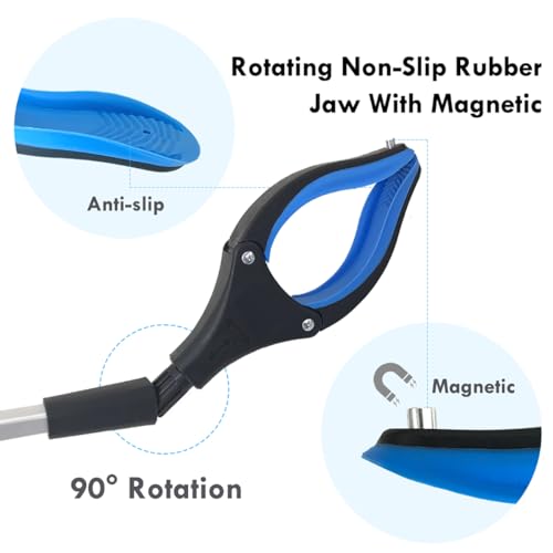 Grabber Reacher Tool, Grabber Tool 33 Inch Foldable, Grabber Reacher, Reacher Grabber Pickup Tool, Reachers and Grabbers for Seniors,Trash Grabber,Grabbers for Elderly Grab It Reaching Tool Heavy Duty