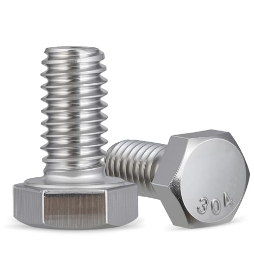 38Pcs 5/16-18 x 5/8" Hex Head Screw Bolt,304 Stainless Steel 18-8,External Hex Drive,Fully Threaded.