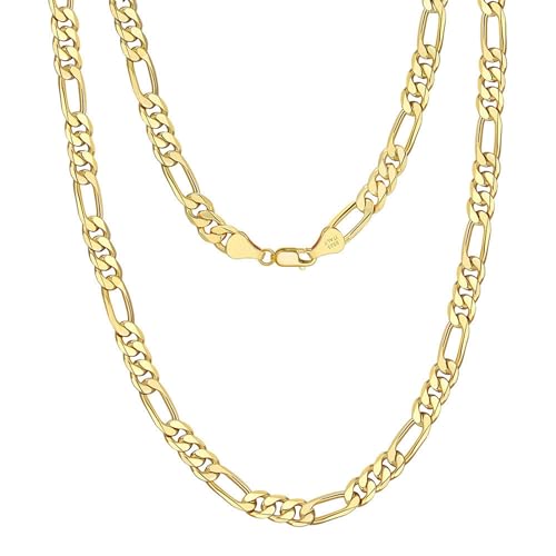 Chaîne Figaro de 3,3 mm - Collier femme aux finitions prestigieuses et durables
