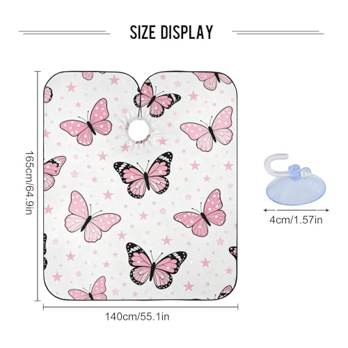 Capa para barbero impermeable 65" x 55" con cierre ajustable miniatura 3