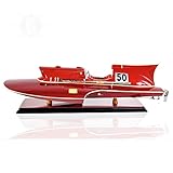 Détails complexes : le modèle de bateau en bois est finement détaillé avec des caractéristiques authentiques, mettant en valeur des courbes élégantes, un design épuré et des accents de couleurs vives, incarnant l'artisanat et la précision.