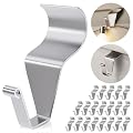 Amuille 20 Pack Vinyl Siding Hooks, No Hole Siding Hanging Hangers, Heavy-Duty Stainless Steel Vinyl Siding Hanger, Reusable Siding Clips for Hanging Holiday Decorations, Plaques, String Light