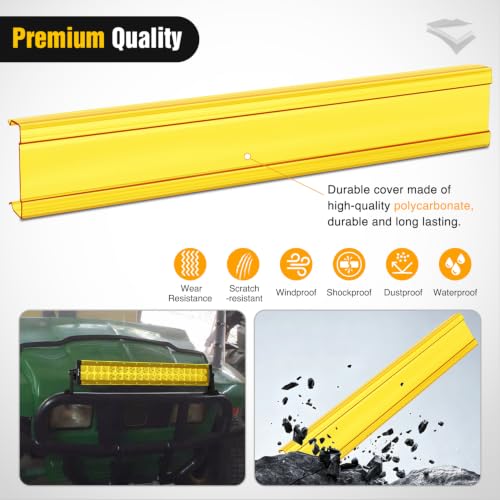 Image of Nilight 22 Inch Spot Flood Combo LED Light Bar Yellow Cover