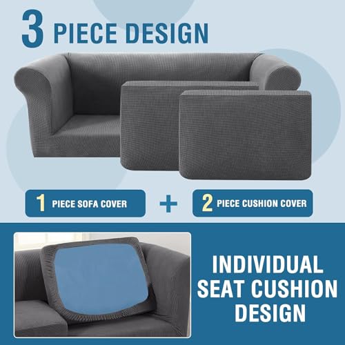 Funda de sofa Chesterfield elastica 2 plazas para evitar arrugas 5