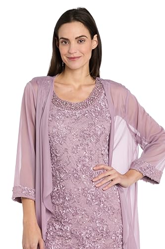 Image of R&M Richards Women's Gleaming Grace Lace Ensemble