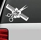 A1001 Hair Stylist Dresser Salon Scissors Decal Sticker