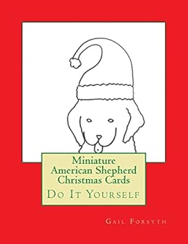 Paperback Miniature American Shepherd Christmas Cards: Do It Yourself Book