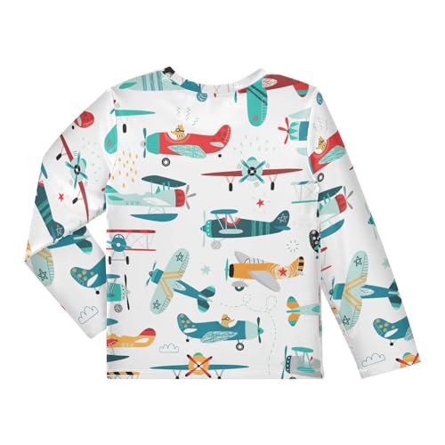 Image of CaTaKu Boys Swim Shirt Long Sleeve Rash Guard for Boys Toddler Rashguard Water Sun Shirt UPF+ 50 Swimwear