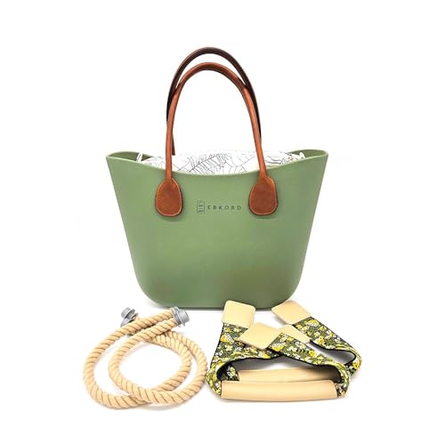 Image of Rubber tote bag for women lightweight | EVA beach bag waterproof | Inner bag |Three pairs of handles