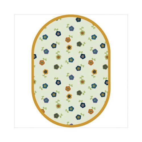 Awesome Blossom Bold 5 ft.4 in. x 7 ft.8 in. Oval WearOn Nylon Machine Tufted- Cut Pile Just for Kids Rug