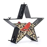 BOLITE 18011 Bird Feeder, Wild Bird Feeders for Outside, Hanging Bird Feeder in Pentagram Shape, 4 lbs