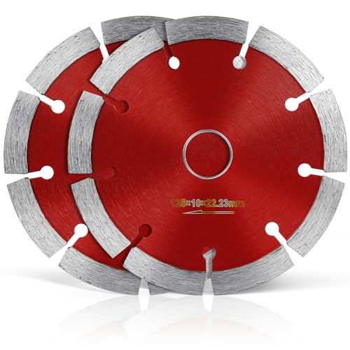 Flintronic 125mm Diamond Cutting Discs for Angle Grinder 2PCS Superior Diamond Mortar Disc 125mm/4.9"